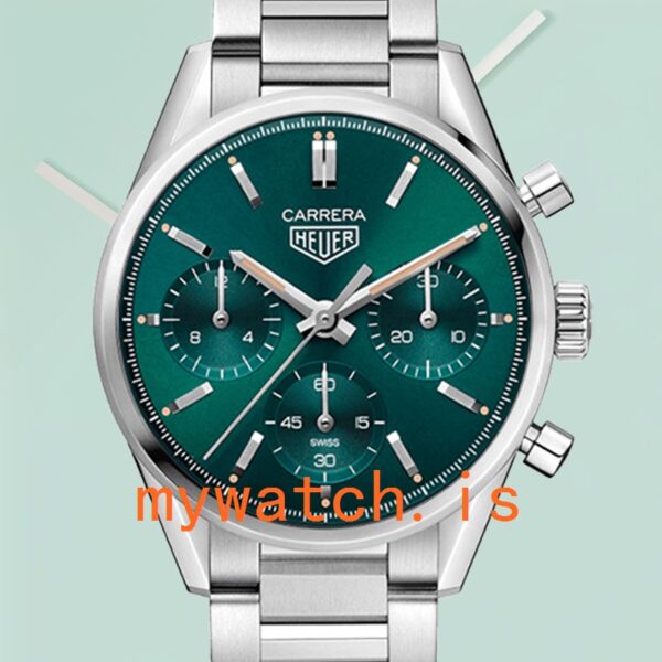 Tag Heuer Carrera Men CBK221F.FC6479-002 43mm Silver-tone Green Dial: A Timeless Masterpiece