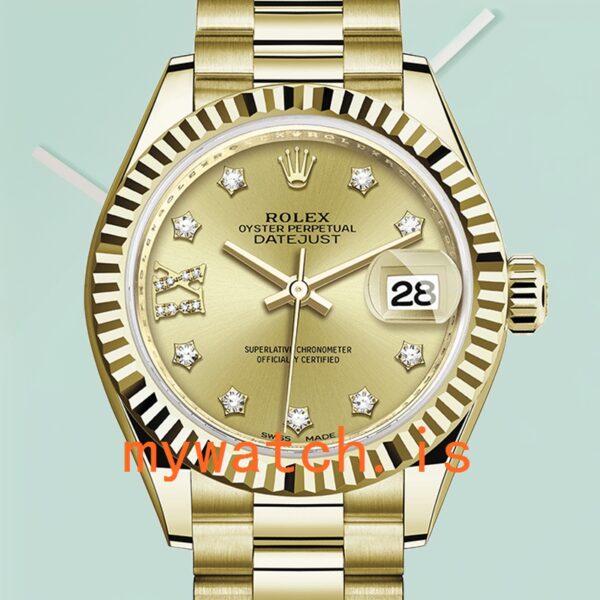 Rolex Datejust 28mm Ladies m279178-0014 Stainless Steel Gold-tone: Genuine vs. Replica