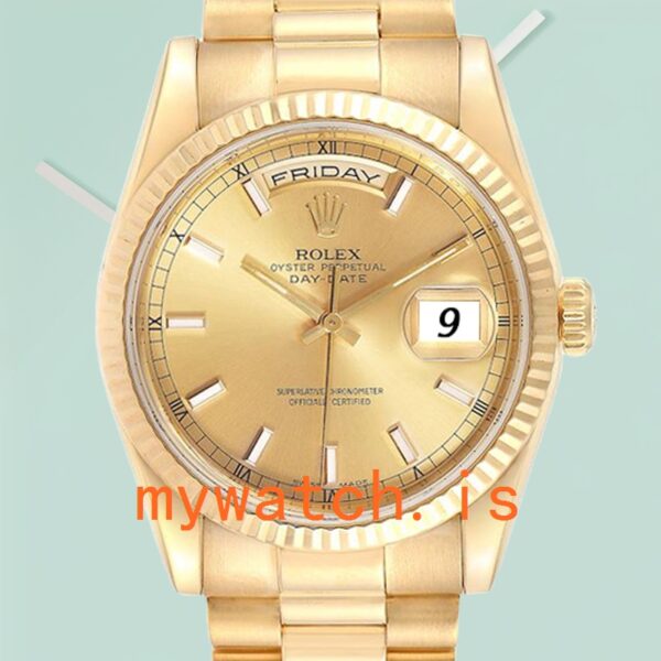 Rolex Day-Date 118238CSP Mens 36mm Champagne Dial: Genuine vs. Replica
