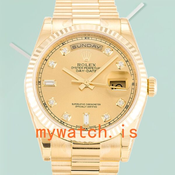 Rolex Day-Date 36mm Mens 118238 Stainless Steel: Genuine vs. Replica Analysis