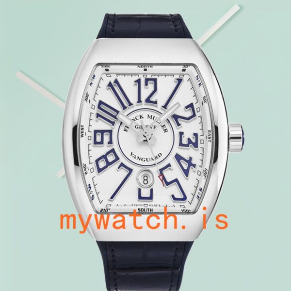 Franck Muller Vanguard Mens 45SCWHTWHTBLU-1 45mm White Dial: A Masterpiece of Horology