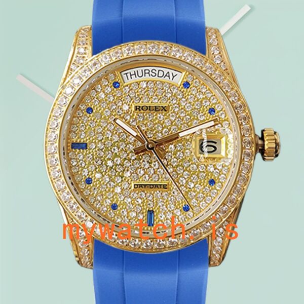 Rolex Day-Date Mens 118388 40mm Diamond Bezel: Genuine vs. Replica