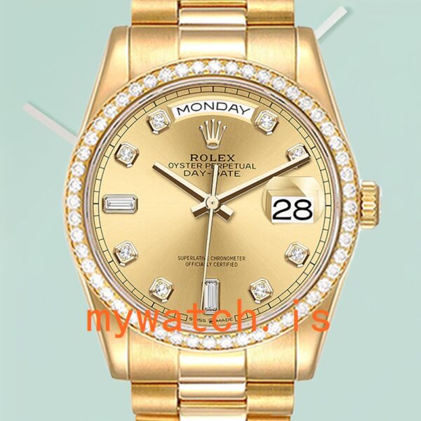 Rolex Day-Date m128348rbr-0008 36mm Mens Automatic Diamond Bezel: A Symbol of Luxury and Precision