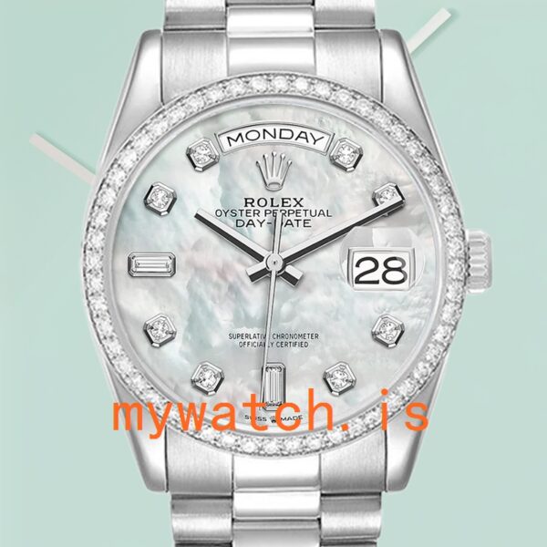 Rolex Day-Date 36mm m128349rbr-0004 Mens President Bracelet: Genuine vs. Replica